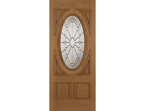 Sovereign Oak RM1S Decorative Glass External Doors