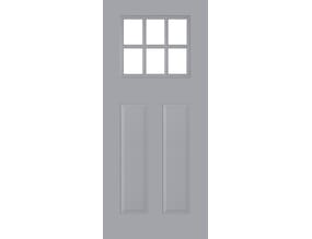Dorset Clear Glass Thermawood Grey Part L Compliant External Doors