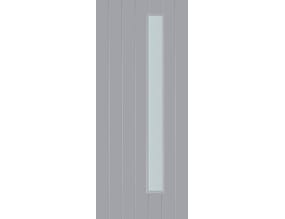 Surrey Frosted Glass Thermawood Grey Part L Compliant External Doors