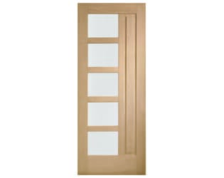 Oak M&T Double Glazed Lucca with Obscure Glass