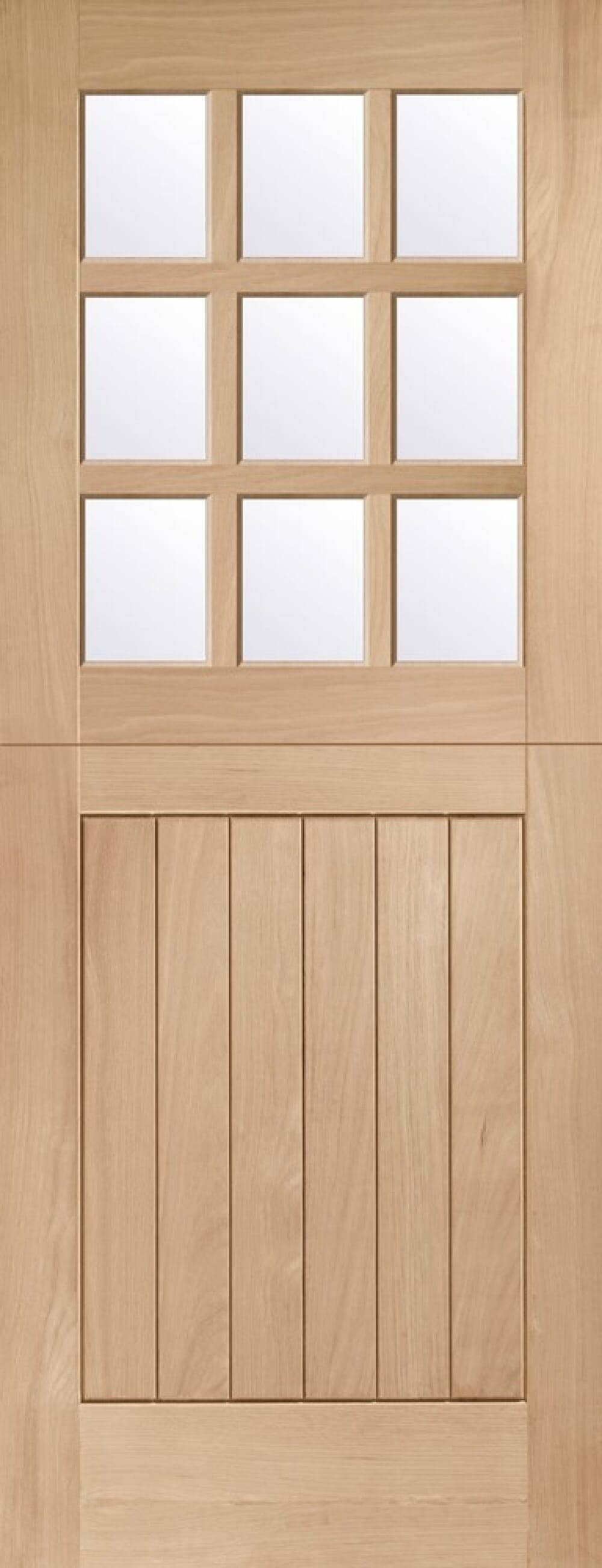 Oak M&T Double Glazed Stable 9 Light with Clear Glass