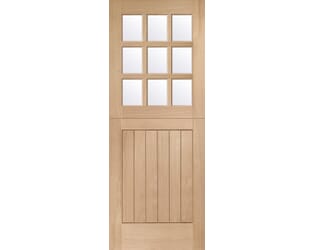 Oak M&T Double Glazed Stable 9 Light with Clear Glass