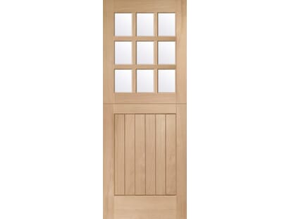 Oak M&t Double Glazed Stable 9 Light With Clear Glass Image