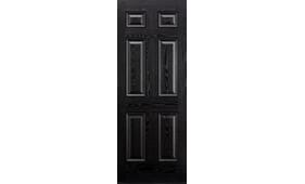 Colonial 6p Black Composite Door Image