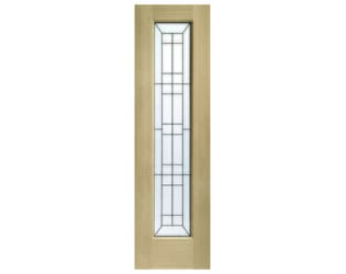 External Oak Dowelled Triple Glazed Bevelled Side Light