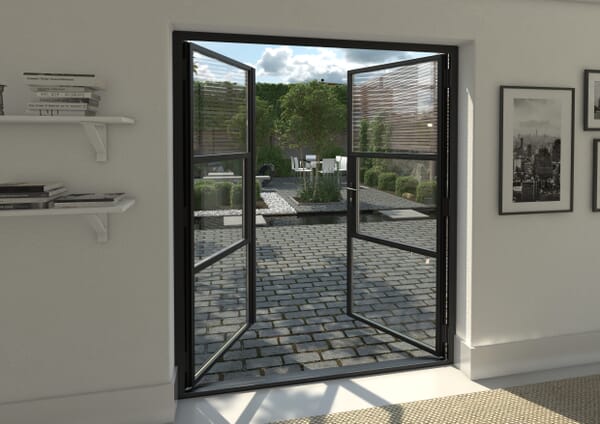 Heritage Style French Doors Steel, Industrial Style Sliding Glass Doors