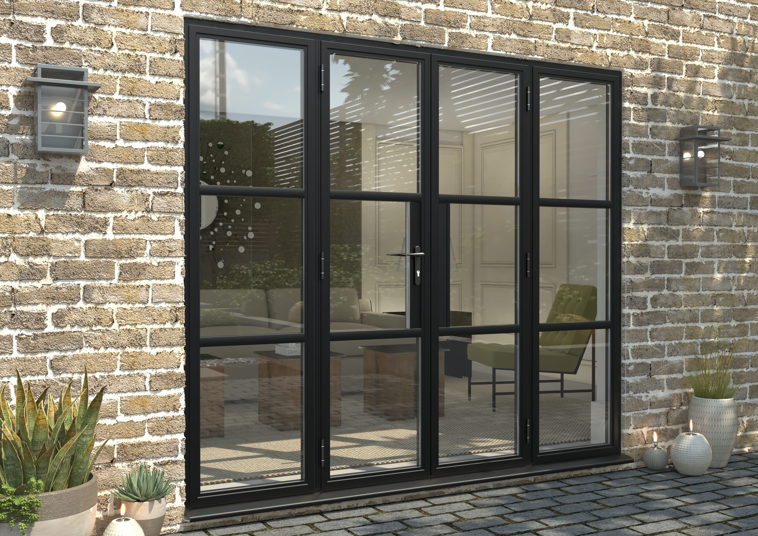 40 x 80 interior french doors black and glass