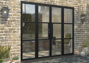 Climadoor Black Heritage Style Aluminium French Doors