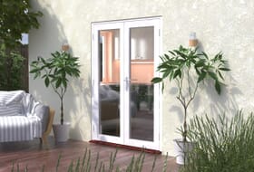 1500mm (5ft) Classic White French Doors - Climadoor Image