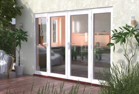 3000mm (10ft) Classic French Doors - 1800 Pair With 2 X 600mm Sidelights Image