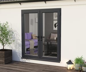 Climadoor Grey Out / White In UPVC French Doors