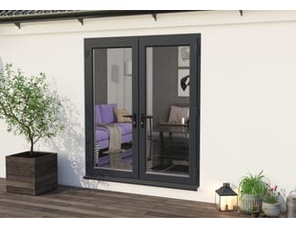 Climadoor Grey Out / White In UPVC French Doors
