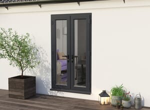 Climadoor Upvc French Doors - Grey Out / White In Part Q Compliant Image