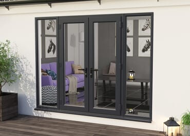 Climadoor Upvc French Doors - Grey Out / White In Part Q Compliant