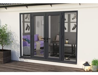 Climadoor Grey Out / White In Part Q Compliant UPVC French Doors