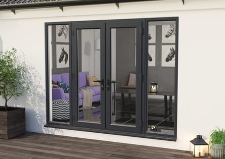 Climadoor UPVC French Doors - Grey Out / White In Part Q Compliant