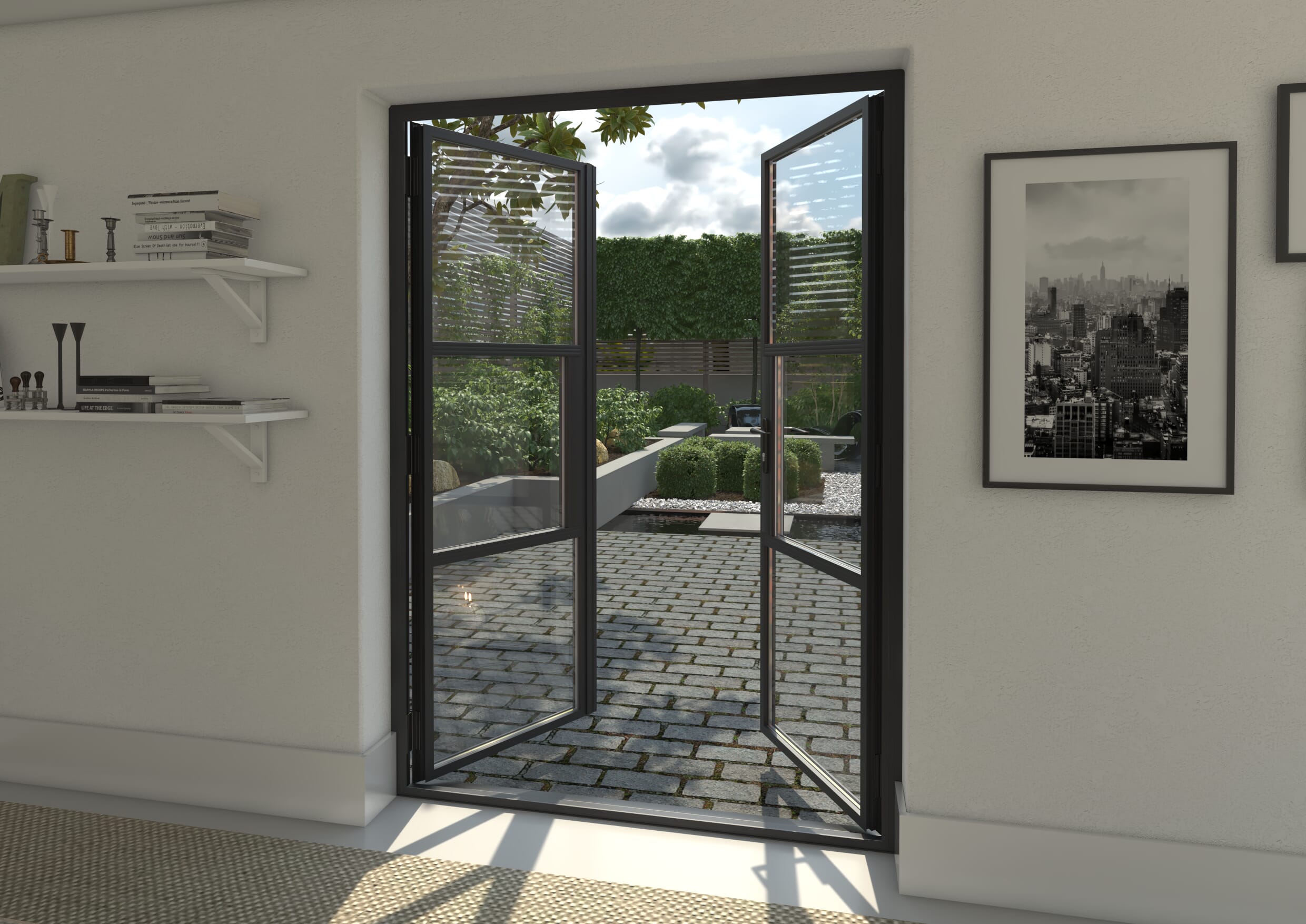 1500mm Grey Heritage Aluminium French Doors
