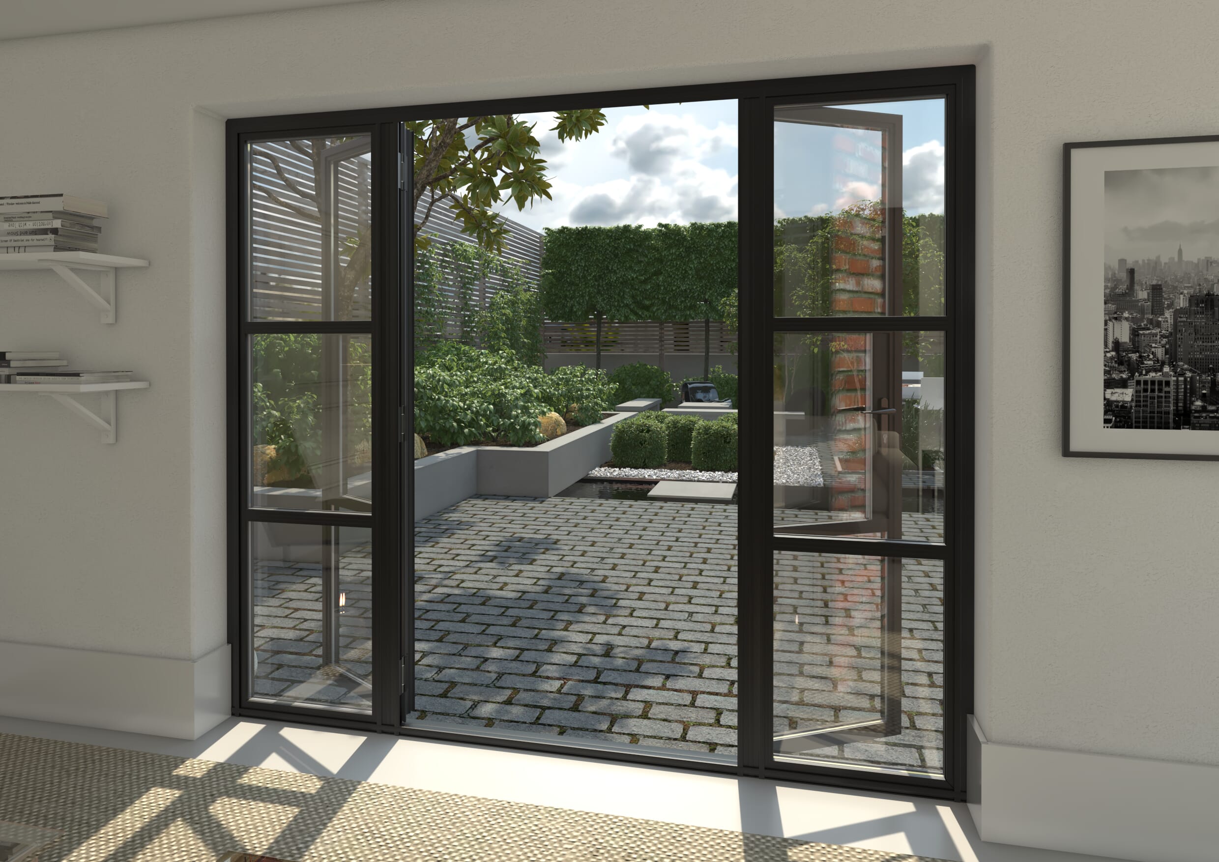 2100mm Grey Heritage Aluminium French Doors
