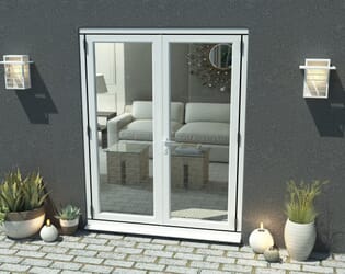 Climadoor White Aluminium French Doors - Part Q Compliant
