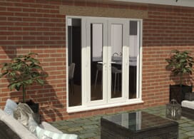 1800mm Part Q White Upvc French Doors (1200mm Doors + 2 X 300mm Sidelights) Image