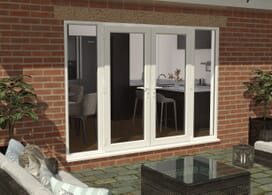 3000mm Part Q White Upvc French Doors (1800mm Doors + 2 X 600mm Sidelights) Image