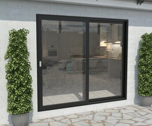 Climadoor Black Aluminium Sliding Doors - Part Q Compliant