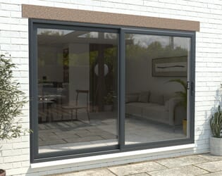 3000mm UPVC Anthracite Grey Sliding Doors LH Sliding / RH Fixed