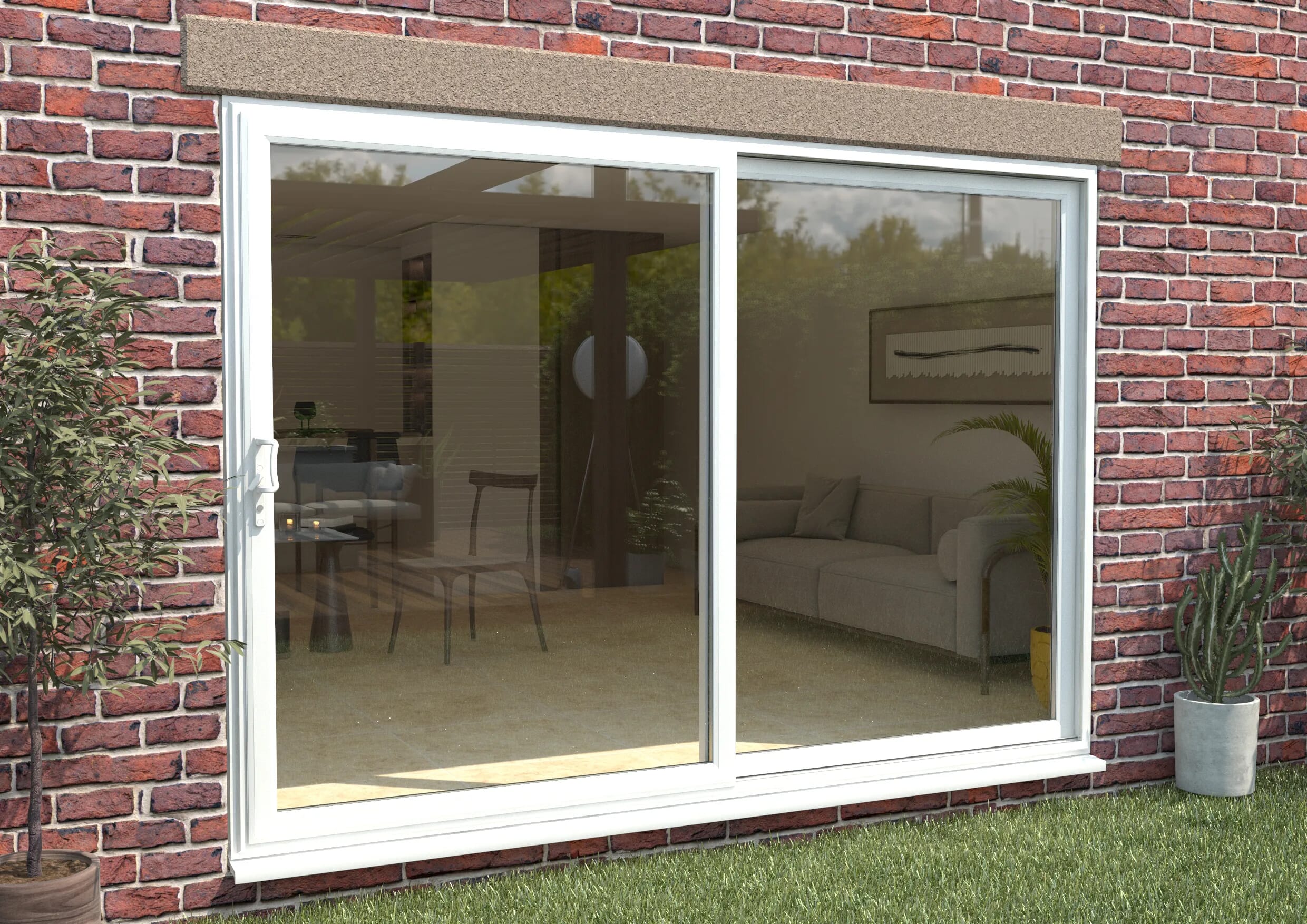 Climadoor Upvc Sliding Patio Doors - White | Express Doors Direct