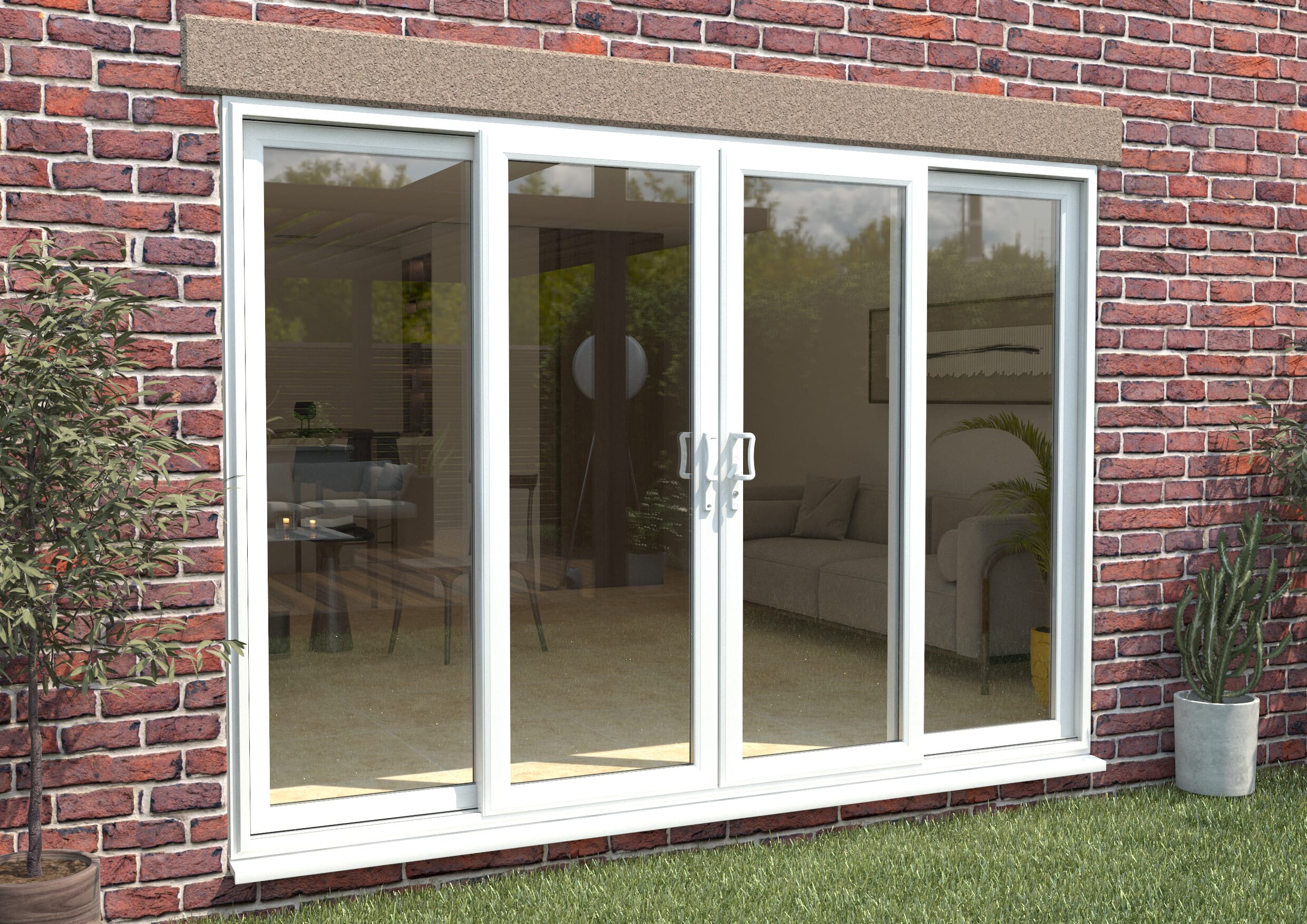 Climadoor Part Q Mm Upvc White Sliding Doors Fixed Sliding Sliding Fixed Express