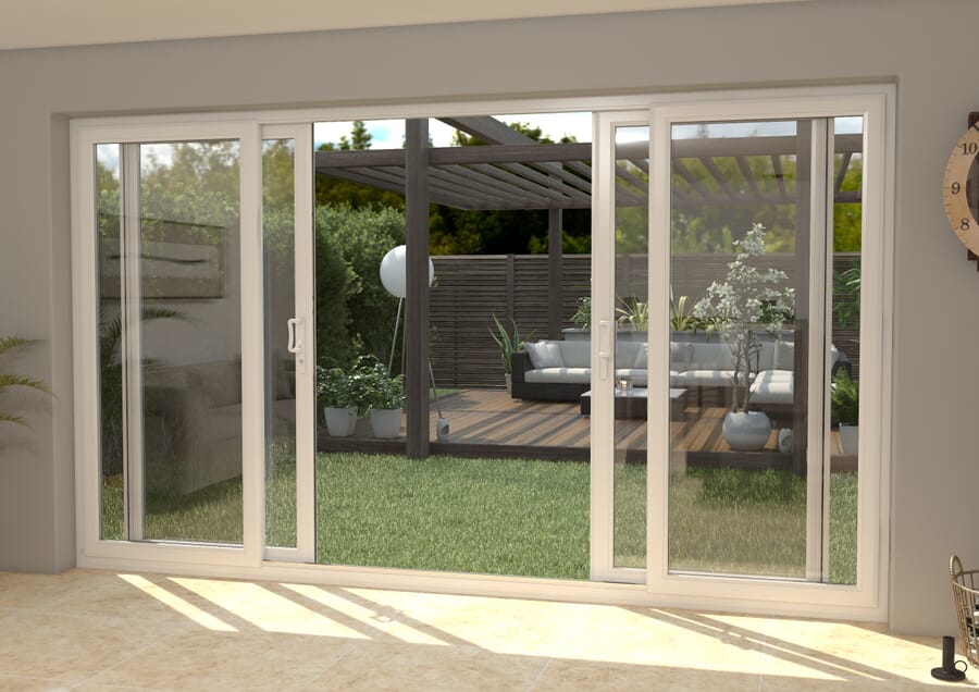 Part Q UPVC White Sliding Doors
