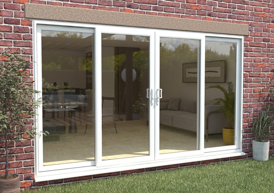 Part Q UPVC White Sliding Doors