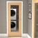Oak Shaker 1 lite Clear Glazed Fire Door