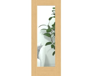 Glazed Oak P10 - Clear Glass Fire Door