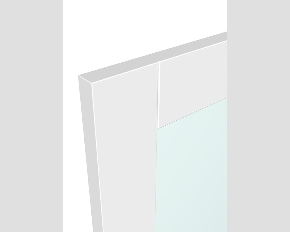686x1981x44mm (27") Glazed White P10 Fire Door - Clear Glass