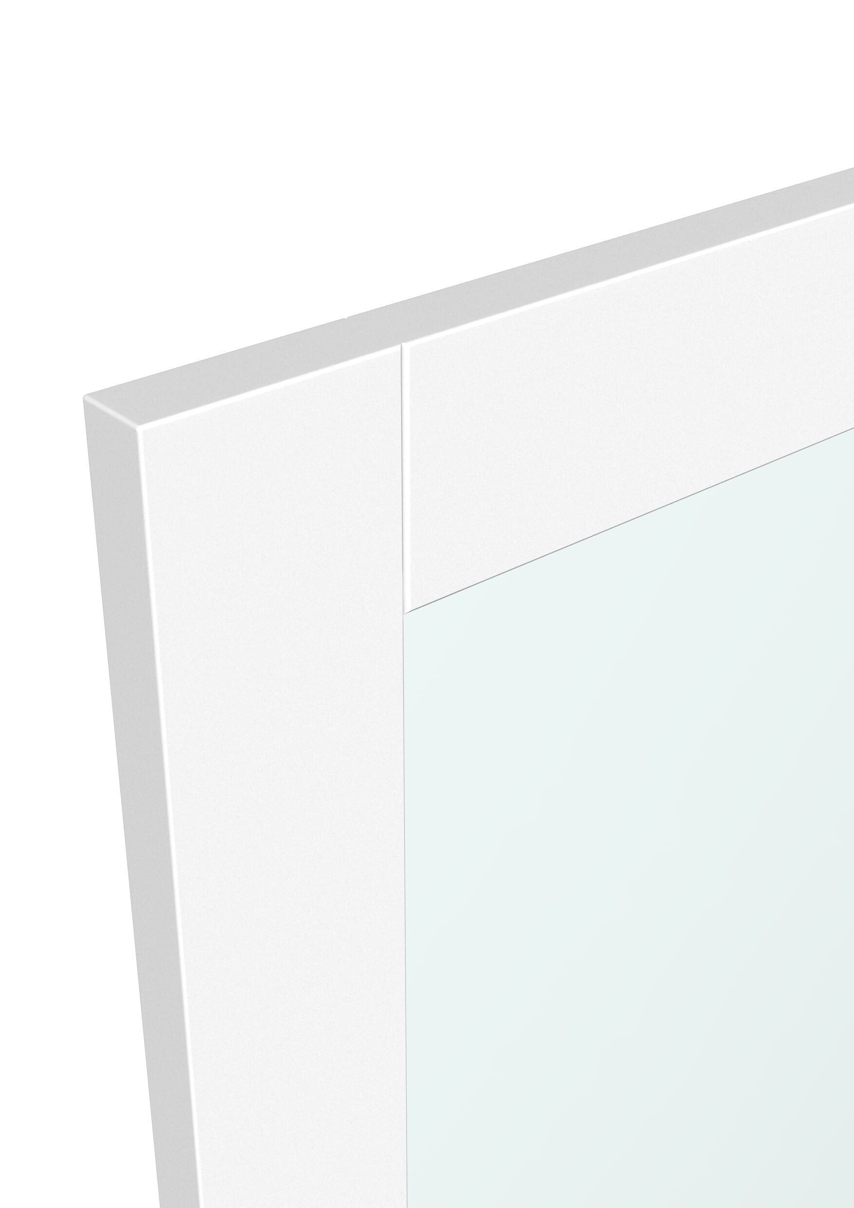 826x2040x44mm Glazed White P10 Fire Door - Clear Glass