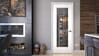 White Primed Chunky Shaker 1 lite Clear Glazed Fire Door