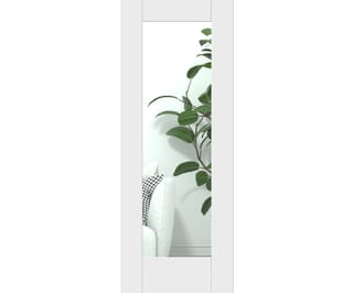 Glazed White P10 - Clear Glass Fire Door