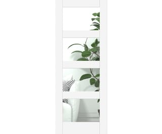 Glazed White 4 Light - Clear Glass Fire Door