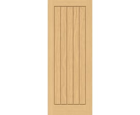 686x1981x44mm (27") Mexicano Oak - Prefinished Fire Door FD30