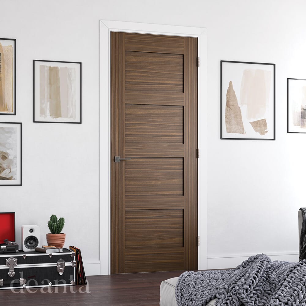 838x1981x44mm (33") Coventry Walnut - Pre-Finished Fire Door