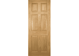 626 x 2040 x 44mm Oxford 6 Panel Oak - Pre-Finished Fire Door