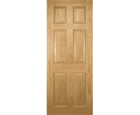 610x1981x44mm (24") Oxford 6 Panel Oak - Pre-Finished Fire Door
