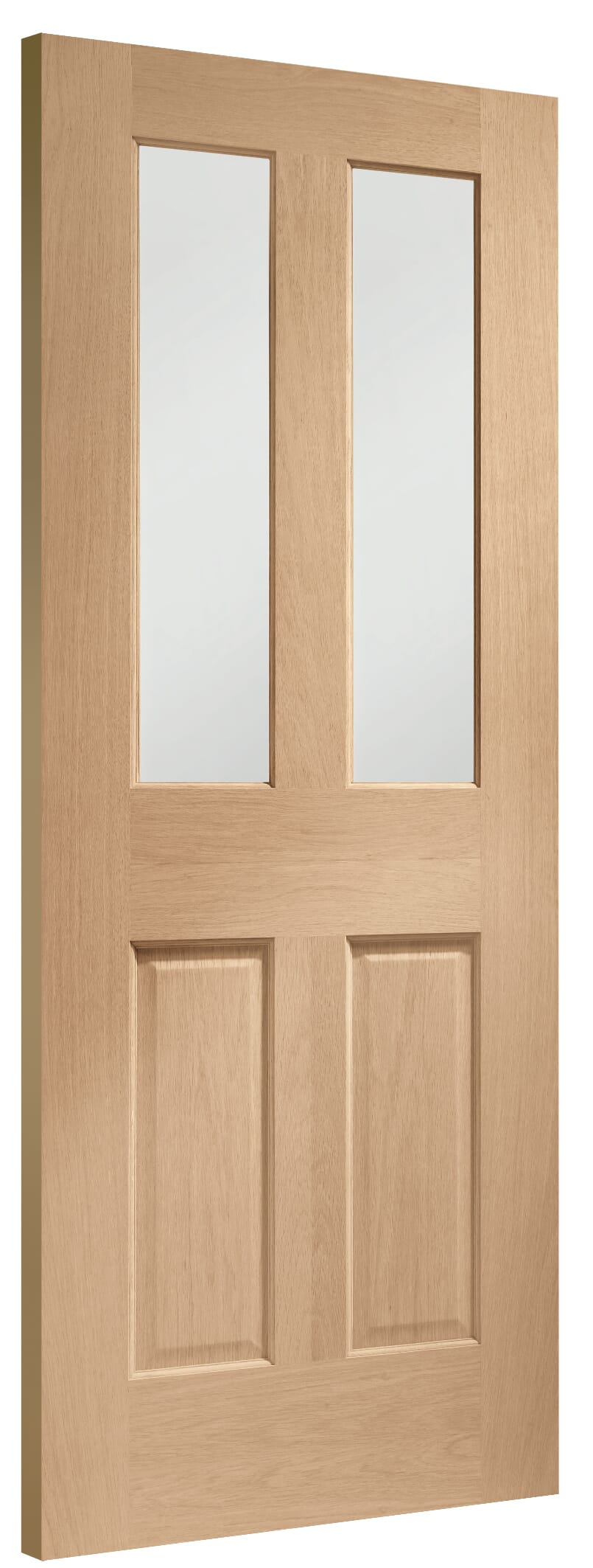 Malton Oak - Clear Glass Fire Door