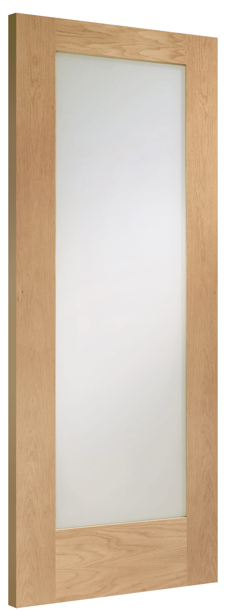 Pattern 10 Oak Clear Glass Fire Door at Vivid Doors