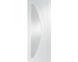 Salerno White - Clear Glass Fire Door