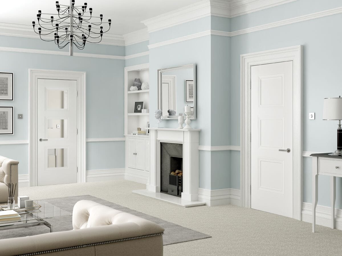 Amsterdam White 3 Panel Fire Door