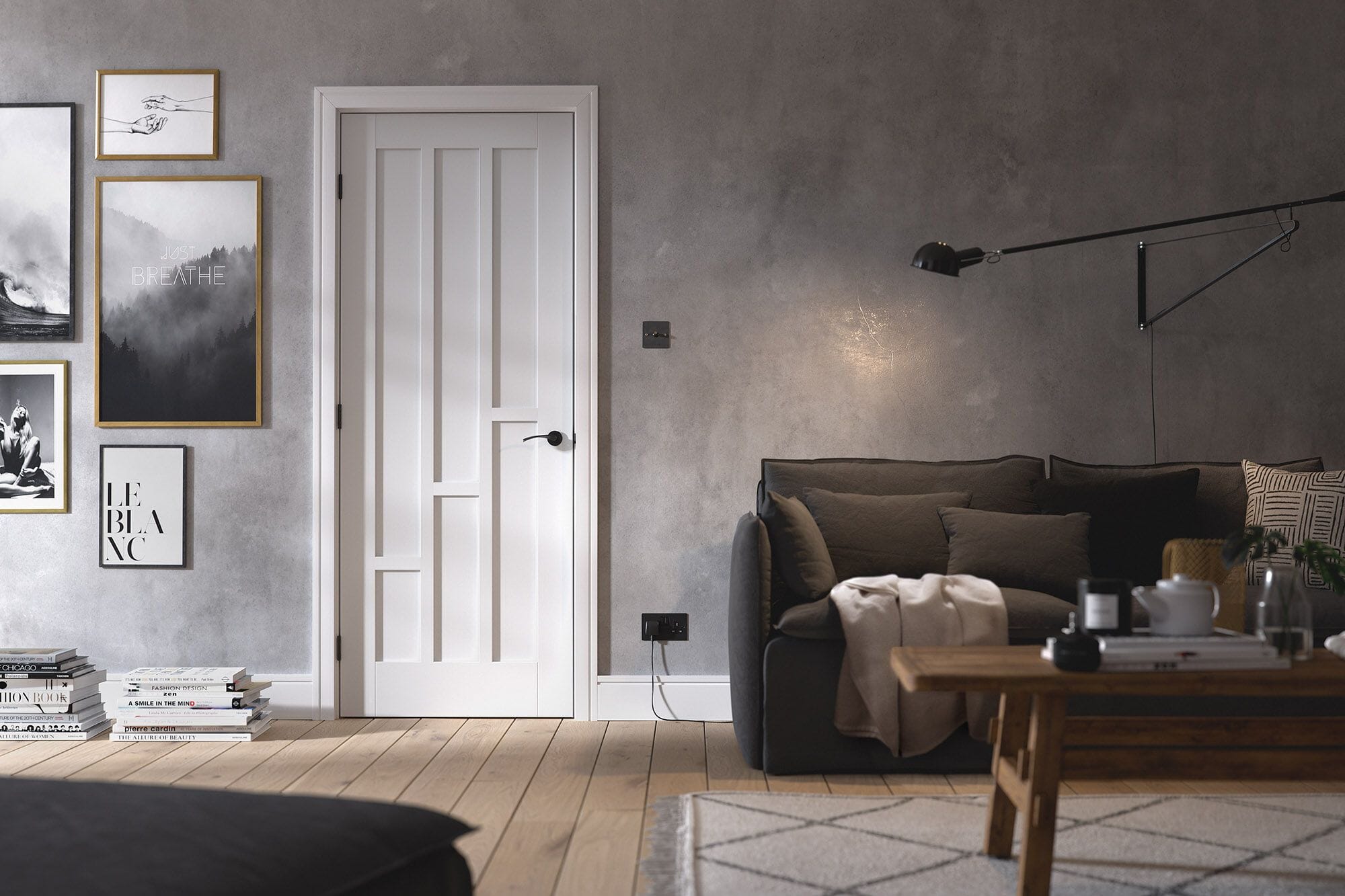 Coventry White 6P Fire Door