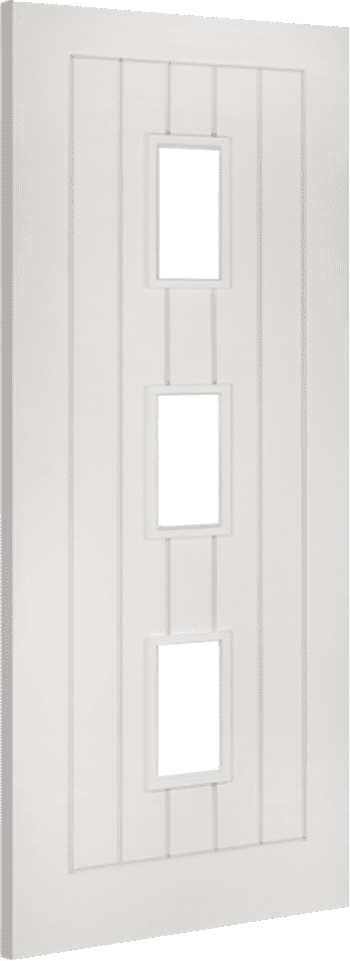 610x1981x44mm (24") Ely White Primed Glazed Fire Door