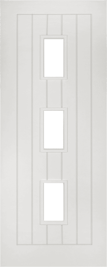 610x1981x44mm (24") Ely White Primed Glazed Fire Door