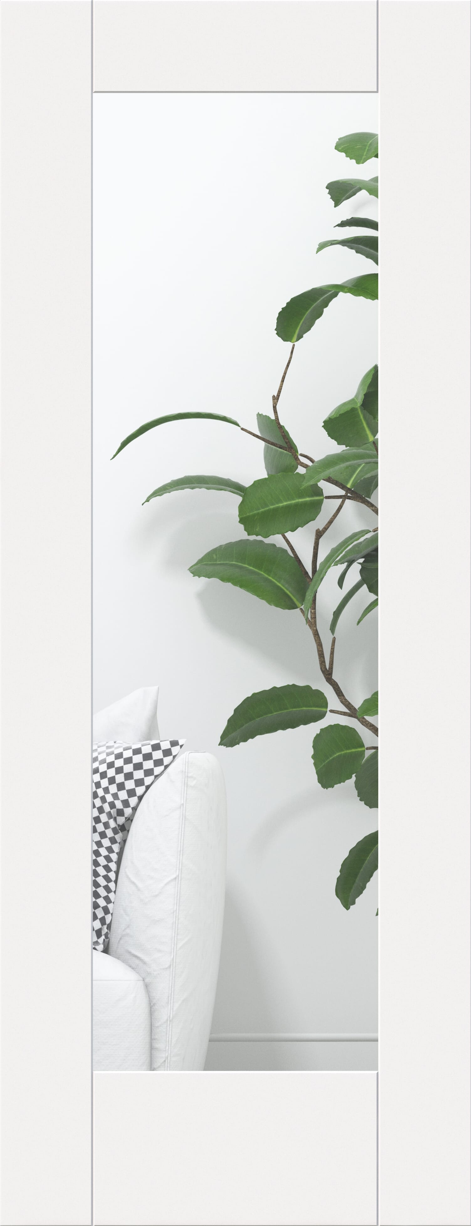P10 White Clear Glazed Fire Door